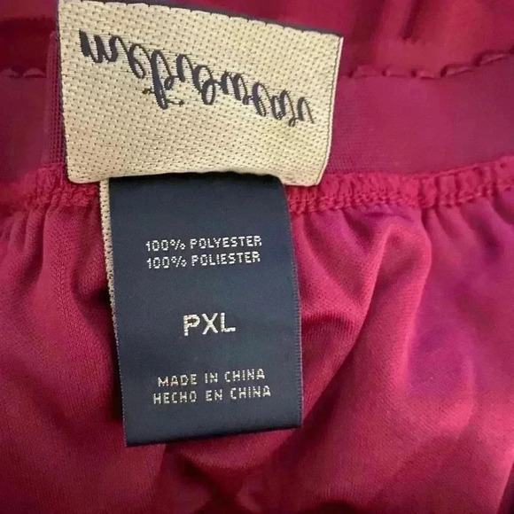 🆕Metrowear Burgundy Mesh See Through Lined Midi Skirt PXL🆕 - Picture 9 of 11